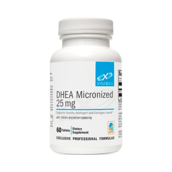 DHEA Micronized 25mg 60-tablet bottle