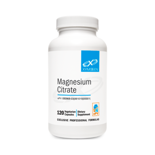 Magnesium Citrate, bottle of 120 vegetarian capsules