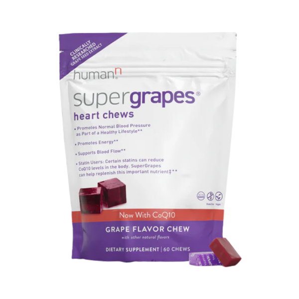 SuperGrapes Heart Chews, 60 chews per bag