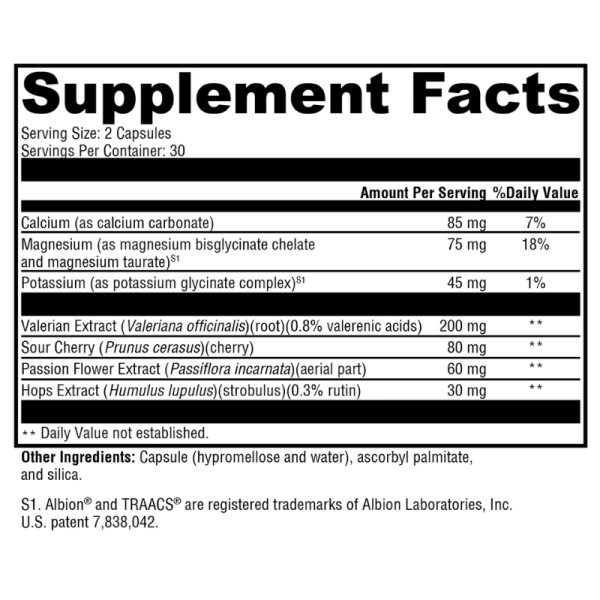 SynovX® Calm 60 Capsules Supplement Facts